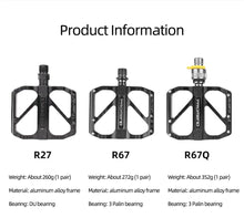 Load image into Gallery viewer, Ultralight 3 Bearings Pedal Bicycle Bike Pedal Anti-slip Footboard Bearing Quick Release Aluminum Alloy Bike Accessories Mountain Bike Pedals Non-Slip Lightweight Pedals Aluminum Alloy Sealed Bearing For Road Mountain