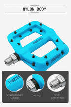 Load image into Gallery viewer, Ultralight Seal Bearings Bicycle Bike Pedals Cycling Nylon Road Pedals Flat Platform Bicycle Parts Accessories Mountain Bike Pedals Ultra Strong Machined Bicycle Flat Alloy Pedals Non-Slip