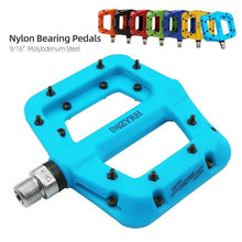 Load image into Gallery viewer, Ultralight Seal Bearings Bicycle Bike Pedals Cycling Nylon Road Pedals Flat Platform Bicycle Parts Accessories Mountain Bike Pedals Ultra Strong Machined Bicycle Flat Alloy Pedals Non-Slip