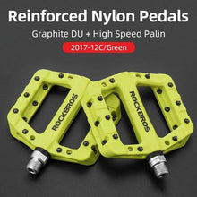 Load image into Gallery viewer, Ultralight Seal Bearings Bicycle Bike Pedals Cycling Nylon Road Pedals Flat Platform Bicycle Parts Accessories Pedals Mountain Bike Pedals Lightweight Nylon Fiber Bicycle Platform Pedals For Mountain Bike
