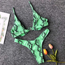 Load image into Gallery viewer, Underwired Bikini Female Swimsuit Women Swimwear Two-Piece V Shape Wire Bikini Set Bather Bathing Suit Women Micro Bikini Set Shiny Metallic 2 Piece Swimsuit Push Up Underwire Swimwear Bathing Suit