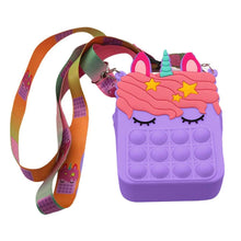 Load image into Gallery viewer, Unicorn Pop-it Bubble Fidget Handbag for Kids