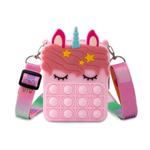 Load image into Gallery viewer, Unicorn Pop-it Bubble Fidget Handbag for Kids