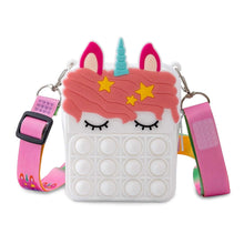 Load image into Gallery viewer, Unicorn Pop-it Bubble Fidget Handbag for Kids