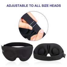 Load image into Gallery viewer, Unique 3D Contoured Cup Blindfold Concave Molded Night Sleep Mask Upgraded Eye Cover With Adjustable Strap Eye Pillow Soft Comfy Eye Shade For Nap Travel Night Shift