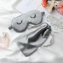 Load image into Gallery viewer, Unique Design Eyelash Embroidery Imitated Silk Sleeping Eye Masks Shading Patch Cover Blindfold With Adjustable Strap Travel Relax Eye Care Tools With Bag