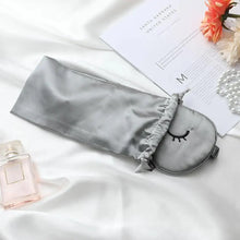 Load image into Gallery viewer, Unique Design Eyelash Embroidery Imitated Silk Sleeping Eye Masks Shading Patch Cover Blindfold With Adjustable Strap Travel Relax Eye Care Tools With Bag
