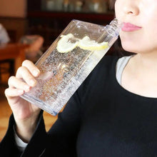 Load image into Gallery viewer, Unique Design Portable Book Paper Cup Botlte Flat Water Bottle Clear Paper Pad Water Bottle Flat Drinks Kettle Notebook Drink Bottle for Water