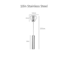 Load image into Gallery viewer, Unique Design Semi-automatic Egg Beater 304 Stainless Steel Egg Whisk Manual Hand Mixer Self Turning Egg Stirrer Kitchen Accessories Egg Tools