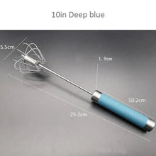 Load image into Gallery viewer, Unique Design Semi-automatic Egg Beater 304 Stainless Steel Egg Whisk Manual Hand Mixer Self Turning Egg Stirrer Kitchen Accessories Egg Tools