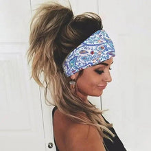 Load image into Gallery viewer, Unique Design Women's Summer Hair Bands Print Headband Stylish Cross Turban Bandanas Hair Accessories Headwrap Headwear Gift