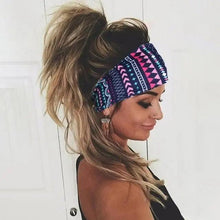 Load image into Gallery viewer, Unique Design Women's Summer Hair Bands Print Headband Stylish Cross Turban Bandanas Hair Accessories Headwrap Headwear Gift