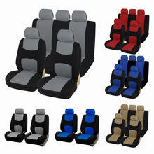 Load image into Gallery viewer, Unique Flat Cloth Car Seat Cover Detachable Headrests Solid Bench Flat Cloth Car Seat Cover Car Seat Covers Full Set Flat Cloth Full Set Car Seat Covers Front Rear Split Bench Protection Interior Accessories Universal Car Seat Cover Universal Fit for Cars