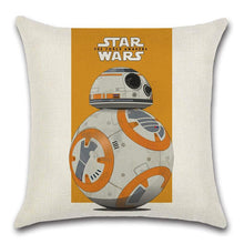 Load image into Gallery viewer, Unique Style Throw Pillow Cover Robot pattern Polyester Linen Cushion cover Decoration For Home House Party Chair Sofa Gift Cute Adorable Cartoon Robot Waving with Robotic Dog Friend Throw Pillow Cover Case Decorative Cushion For Couch Bed