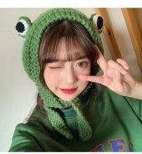 Load image into Gallery viewer, Unisex Balaclava Monster Shrek Hat Wool Winter Knitted Hats Green Party Funny Beanie Skellies Cap for Women Men Pure Handmade Neckerchief with Drawstring Soft Balaclava Pullover Knitted Beanie for Adults Men Women Ski Caps