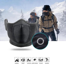 Load image into Gallery viewer, Unisex Breathable Black Half Ski Windproof Sport Mask Face Cover Ear Warmer For Winter Weather Men Running Thermal Masks Scarf Snowboard Ski Mask Neck Warmer