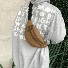 Load image into Gallery viewer, Unisex Casual Canvas Waist Bag Functional Comfortable Waist Bag Classic Waterproof Cross Body Traveling Bag