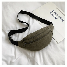 Load image into Gallery viewer, Unisex Casual Canvas Waist Bag Functional Comfortable Waist Bag Classic Waterproof Cross Body Traveling Bag