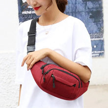 Load image into Gallery viewer, Unisex Casual Crossbody Women Waist Bag Retro Design Large Capacity Canvas Travel Adjustable Phone Bag Fanny Hip Bags Hands-Free Wallets Waist Pack