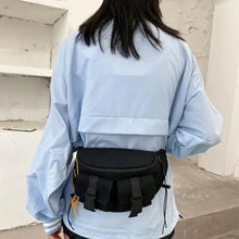 Load image into Gallery viewer, Unisex Casual Stylish Zipper Fanny Black Waist Bag Comfortable Travel Cross Body Bag Large Capacity Bags