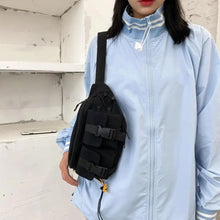 Load image into Gallery viewer, Unisex Casual Stylish Zipper Fanny Black Waist Bag Comfortable Travel Cross Body Bag Large Capacity Bags