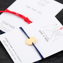 Load image into Gallery viewer, Unisex Charming Bracelet Rectangle Letter Stainless Steel Red Rope Bracelet For Men Women Handmade Rope Bracelet Cool String Friendship Bracelet Adjustable Design For Women