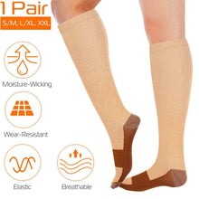 Load image into Gallery viewer, Unisex Copper Compression Socks