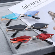Load image into Gallery viewer, Unisex Elegant Diamond Shape Rimless Sunglasses Vintage Sun Glasses Cute Designs Excellent Gift For Summer