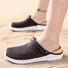 Load image into Gallery viewer, Unisex Fashion Beach Sandals Thick Sole Slipper Waterproof Anti-Slip Sandals Flip Flops Breathable Uppers Quick-Drying Garden Sandals Beach Slippers Slip On Clogs