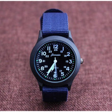 Load image into Gallery viewer, Unisex Fashion Nylon Fabric Kids Children Watch Sport Thin Students Canvas Quartz Dress Wristwatch Military Time Watch Field Outdoor Sport Mens Wristwatch With Slip-Thru Nylon Band