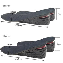 Load image into Gallery viewer, Unisex Height Increase Air Cushion 3-9cm Height Adjustable Cut Shoe Heel Insert Makes You Taller Foot Shoes Support