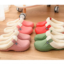 Load image into Gallery viewer, Unisex Home Shoes Winter Clogs Indoor Plush Warm Slippers Sandals For Women New Fashion Footwear Soft Slides Cozy Indoor Outdoor Knit Slipper Clog With Plush Warm Fur Lining Slippers For Women