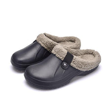 Load image into Gallery viewer, Unisex Home Winter Clogs Indoor Fur Warm Slippers For Women New Fashion Footwear Winter Slippers Home House Shoes Warm Plush Fleece Lining Garden Clogs Outdoor Indoor Clogs