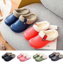 Load image into Gallery viewer, Unisex Home Winter Clogs Indoor Fur Warm Slippers For Women New Fashion Footwear Winter Slippers Home House Shoes Warm Plush Fleece Lining Garden Clogs Outdoor Indoor Clogs