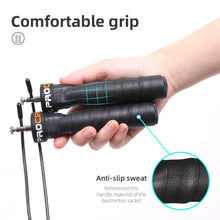 Load image into Gallery viewer, Unisex Jump Rope Speed Weighted Jump Ropes Adjustable Wire Skipping Rope Cable Ball Bearings Regular Rope With Extra Speed Cable Ball Bearings Anti-Slip Handle For Double Unders Outdoor Workout