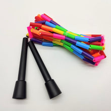 Load image into Gallery viewer, Unisex Jump Rope Stripe Ropes With Plastic Handles For Any Skill Level Sports Segmented Jump Rope For Outdoor Fitness Gym Men Women Kids Best For Sports Outdoors Jumping Rope 2.9m