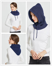 Load image into Gallery viewer, Unisex Knit Scarf Hood Hat Winter Women Cashmere Beanie Bonnet Lady Wool Neck Protect Balaclava Skellies Men Hooded Fashion Balaclava Shawl Women Winter Hat Soft Knitted Hooded Neck Collar Cap Beanie Hat Warm Scarf Unisex Bonnet Hooded Sc
