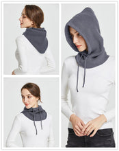 Load image into Gallery viewer, Unisex Knit Scarf Hood Hat Winter Women Cashmere Beanie Bonnet Lady Wool Neck Protect Balaclava Skellies Men Hooded Fashion Balaclava Shawl Women Winter Hat Soft Knitted Hooded Neck Collar Cap Beanie Hat Warm Scarf Unisex Bonnet Hooded Sc