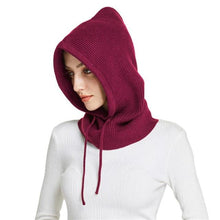 Load image into Gallery viewer, Unisex Knit Scarf Hood Hat Winter Women Cashmere Beanie Bonnet Lady Wool Neck Protect Balaclava Skellies Men Hooded Fashion Balaclava Shawl Women Winter Hat Soft Knitted Hooded Neck Collar Cap Beanie Hat Warm Scarf Unisex Bonnet Hooded Sc