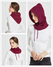 Load image into Gallery viewer, Unisex Knit Scarf Hood Hat Winter Women Cashmere Beanie Bonnet Lady Wool Neck Protect Balaclava Skellies Men Hooded Fashion Balaclava Shawl Women Winter Hat Soft Knitted Hooded Neck Collar Cap Beanie Hat Warm Scarf Unisex Bonnet Hooded Sc