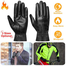 Load image into Gallery viewer, Unisex Leather Winter Warm Gloves