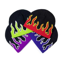 Load image into Gallery viewer, Unisex Modern Fire Design Soft Warm Beanies Comfortable Winter One Size Caps For Men And Women