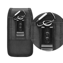 Load image into Gallery viewer, Unisex Simple Black Design Men Small Cell Phone Holster Storage Waist Fanny Pack Zipper Storage Credit Card Holder