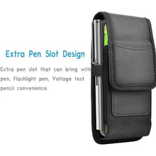 Load image into Gallery viewer, Unisex Simple Black Design Men Small Cell Phone Holster Storage Waist Fanny Pack Zipper Storage Credit Card Holder