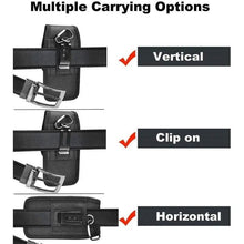 Load image into Gallery viewer, Unisex Simple Black Design Men Small Cell Phone Holster Storage Waist Fanny Pack Zipper Storage Credit Card Holder