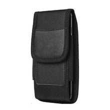 Load image into Gallery viewer, Unisex Simple Black Design Men Small Cell Phone Holster Storage Waist Fanny Pack Zipper Storage Credit Card Holder