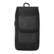 Load image into Gallery viewer, Unisex Simple Black Design Men Small Cell Phone Holster Storage Waist Fanny Pack Zipper Storage Credit Card Holder