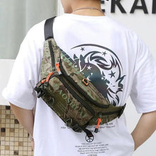 Load image into Gallery viewer, Unisex Stylish Multiple Pockets Fanny Pack Men Waist Packs Travel Adjustable Waist Band Outdoor Portable Modern Fanny Bag