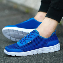 Load image into Gallery viewer, Unisex Summer Sneakers Breathable Casual Shoes Couple Fashion Lace Up Mens Mesh Flats Comfortable Walking Footwear Fashion New Lightweight Casual Sneakers