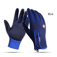Load image into Gallery viewer, Unisex Winter Blue Touch Screen Gloves Windproof Men And Women Ski Touchscreen Texting Gloves Autumn Warm And Soft Anti Slip Gloves For Cold Weathers